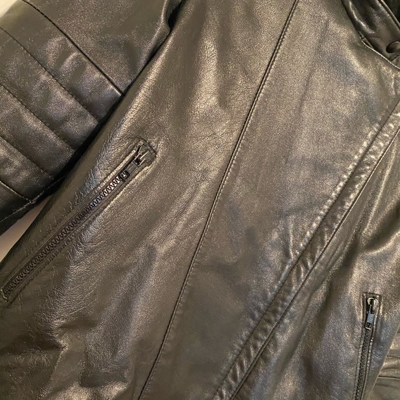 Bod & Christensen Leather Moto Jacket - size 6 - Picture 4 of 6